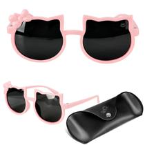 Oculos Sol Infantil Case Protecao UV Gatinho Rosa Vintage menina presente qualidade premium acetato Oculos Sol Infantil Case Protecao UV Gatinho Rosa Vintage menina presente qualidade premium acetato
