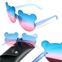Oculos Sol Infantil Criança Menina Proteção UV Minie + Case presente qualidade premium azul criança menina rosa