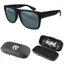 oculos sol infantil vintage criança preto proteção uv + case social presente acetato praia casual menino verão