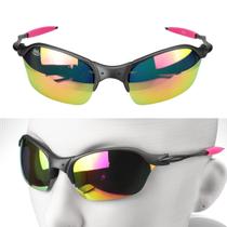 Oculos sol lupa masculino metal praia proteção uv + case aste metal casual estiloso presente