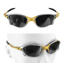 oculos sol lupa proteção uv masculino praia metal + case casual original presente lente preta