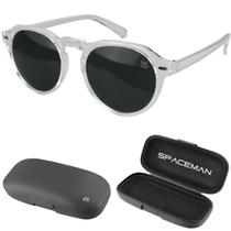 oculos sol masculino casual proteção uv verão vintage + case lentes pretas armação transparente