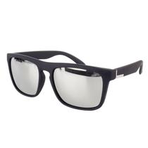 oculos sol masculino emborrachado protecao uv praia lente espelhada original armação preta