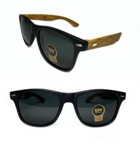 Óculos Sol Masculino Feminino Life Smiles Preto Retangular Óculos Sol Masculino Feminino Life Smiles Preto Retangular