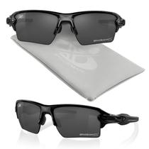 oculos sol masculino preto polarizado proteção uv + case estiloso black piano presente polarizado - Orizom