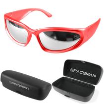 oculos sol masculino trap Y2k ref hype Bale oval rap + case lentes espelhadas presente verão moda