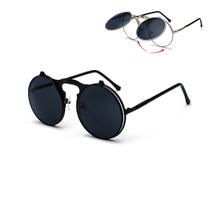 Óculos Sol Redondo Circular Vintage Lente Dupla High Quality