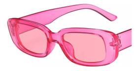 Oculos Sol Retangular Vintage Retro Lente Colorida Uv 400