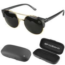 oculos sol social vintage proteção uv praia masculino + case preto estiloso moda retrô luxo verão - Orizom