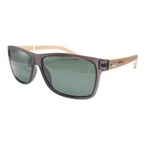 Óculos Sol Triton Masc Polariz Quadr Marrom Translúc/Lente Verde haste Bambú P-TRI0280-C4