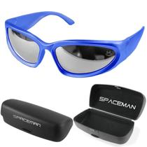 Óculos Sol Uv Masculino Lupa Rap Hype Azul + Case Osm100 - Orizom