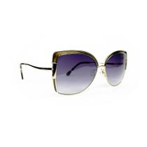 Óculos Solar Ana Hickmann Ah30001 04a Dourado Brilho Lente Cinza Degradê Óculos Solar Ana Hickmann Ah30001 04a Dourado Brilho Lente Cinza Degradê