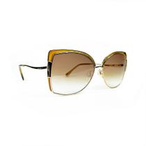 Óculos Solar Ana Hickmann Ah30001 04b Dourado Brilho Lente Marrom Degradê Óculos Solar Ana Hickmann Ah30001 04b Dourado Brilho Lente Marrom Degradê