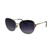 Óculos Solar Ana Hickmann Ah30007 A01 Dourado Brilho Lente Roxo Degradê Óculos Solar Ana Hickmann Ah30007 A01 Dourado Brilho Lente Roxo Degradê