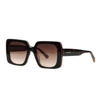 Óculos Solar Ana Hickmann Ah90012 G21 Marrom Brilho Tartaruga Lente Marrom Degradê