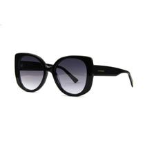 Óculos Solar Ana Hickmann Ah90013 A01 Preto Brilho Lente Cinza Degradê -