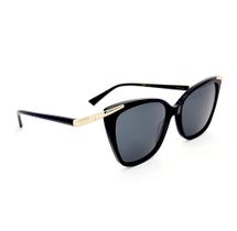 Óculos Solar Ana Hickmann Ah90017 A01 Preto Brilho Lente Cinza