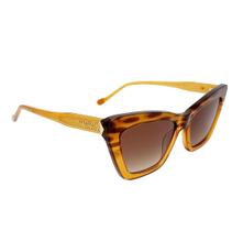 Óculos Solar Ana Hickmann Ah90037 L22 Marrom Translúcido Lente Marrom Degradê