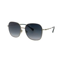 Óculos Solar Ana Hickmann Cris 3 04b Dourado Fosco Lente Azul Degradê -