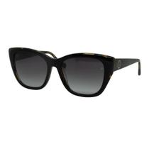 Óculos Solar Ana Hickmann Mari 3 A01 Preto Brilho Lente Cinza Degradê