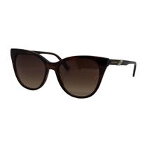 Óculos Solar Ana Hickmann Nina 10 G22 Marrom Brilho Demi Lente Marrom Degradê