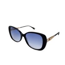 Óculos Solar Ana Hickmann Paula 2 Ah90047 A01 Preto Brilho Lente Azul Degradê Óculos Solar Ana Hickmann Paula 2 Ah90047 A01 Preto Brilho Lente Azul Degradê