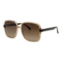 Óculos Solar Bulget Bg8086 G02 Marrom Translúcido Lente Marrom Degradê -