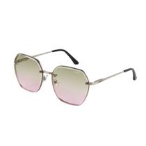 Óculos Solar Colcci C0226g08a8 Prata Fosco Lente Verde Degradê