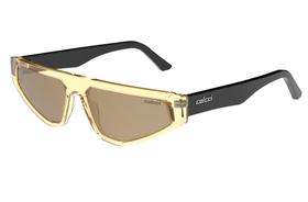 Óculos Solar Colcci Nis C0248j6981 Amarelo Translúcido Lente Dourado Espelhada