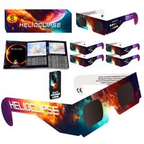 Óculos Solar Eclipse Helioclipse AAS aprovados em 2024 pacote com 6 Óculos Solar Eclipse Helioclipse AAS aprovados em 2024 pacote com 6