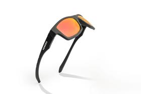 Óculos Solar Esportivo Classic Black Matte Scarlet Polarizado - Lente Nylon Vermelha Espelhada