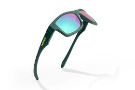 Óculos Solar Esportivo Classic Crow Pine Polarizado - Lente Nylon Verde Espelhada