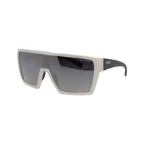 Óculos Solar Evoke Bionic Alfa Ba01s Branco Brilho Lente Prata Degradê Espelhada -