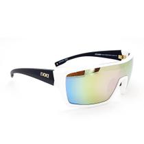 Óculos Solar Evoke Bionic Beta Ba02s Branco Brilho Lente Rosa Espelhada