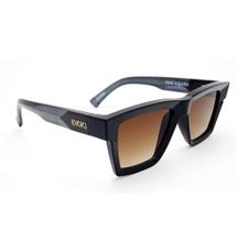 Óculos Solar Evoke Time Square A02 Preto Brilho Lente Marrom Degradê