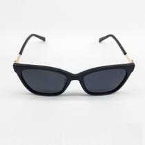 Óculos Solar Feminino Moda Retrô Hype Quadrado Polarizado Proteção UV Preto JHV 184