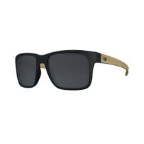 Oculos Solar Hb H-Bomb 2.0 Matte Black Wood Lente Fumê Gray