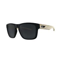 Oculos Solar Hb H-Bomb Matte Black Wood Lente Fumê Gray