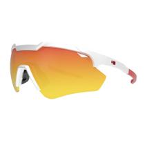 Óculos Solar Hb Shield Compact 2.0 10104160407027 Branco Brilho Lente Vermelho Espelhada