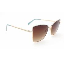 Óculos Solar Hickmann Amarilis Hi30009 12a Verde Brilho Lente Marrom Degradê