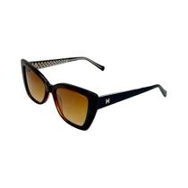 Óculos Solar Hickmann Fiorella 1 C21 Marrom Brilho Demi Lente Marrom Degradê