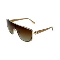 Óculos Solar Hickmann Kalmia 1 04a Dourado Brilho Lente Marrom Degradê Polarizada