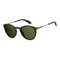 Óculos Solar Polaroid Pld2062/s N9puc 50 Marrom Fosco Havana Lente Polarizada Verde