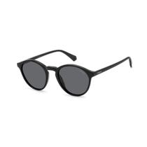 Óculos Solar Polaroid Pld4153/s 807 50 Preto Brilho Lente Cinza Polarizada