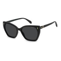 Óculos Solar Polaroid Pld4198/s/x 807 56 Preto Brilho Lente Cinza Polarizada - Óculos Solar Polaroid Pld4198/s/x 807 56 Preto Brilho Lente Cinza Polarizada -