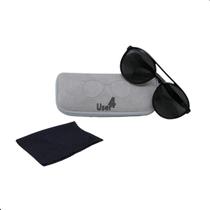 Oculos Solar Preto Brilhante Redondo com Grade User4 Oculos Solar Preto Brilhante Redondo com Grade User4