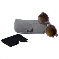 Oculos Solar Unisex Octagonal Marrom Lente Degrade User4 Oculos Solar Unisex Octagonal Marrom Lente Degrade User4