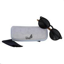 Oculos Solar Unisex Preto com Haste de madeira User4