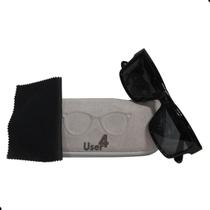 Oculos Solar Unisex Quadrado Preto Brilhante User4 Oculos Solar Unisex Quadrado Preto Brilhante User4
