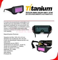 Oculos solda automatico titanium vision ton.11